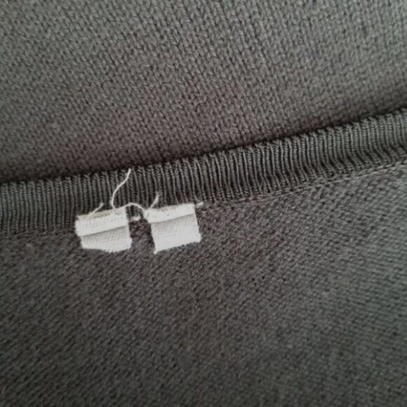 ANTHROPOLOGIE 100% Cotton Cold Shoulder Tie Sweater Black Sz M - Picture 10 of 12